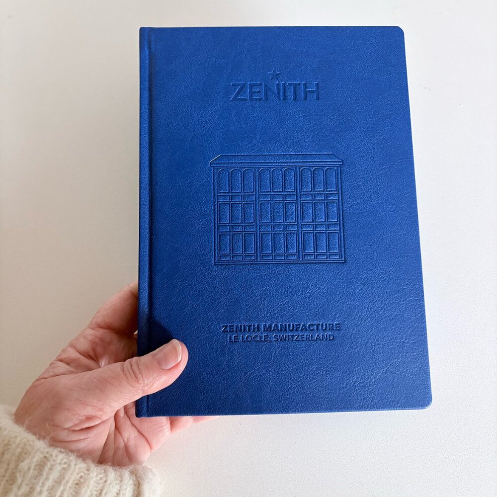Zenith Swiss Watch Brand Blue Hardbound Journal Notebook